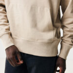 Sweat à capuche beige avec poche kangourou