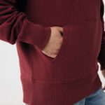 Sweat à capuche bordeaux avec poche kangourou