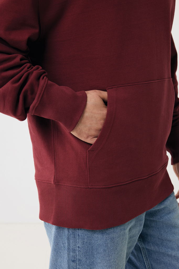 Sweat à capuche bordeaux avec poche kangourou