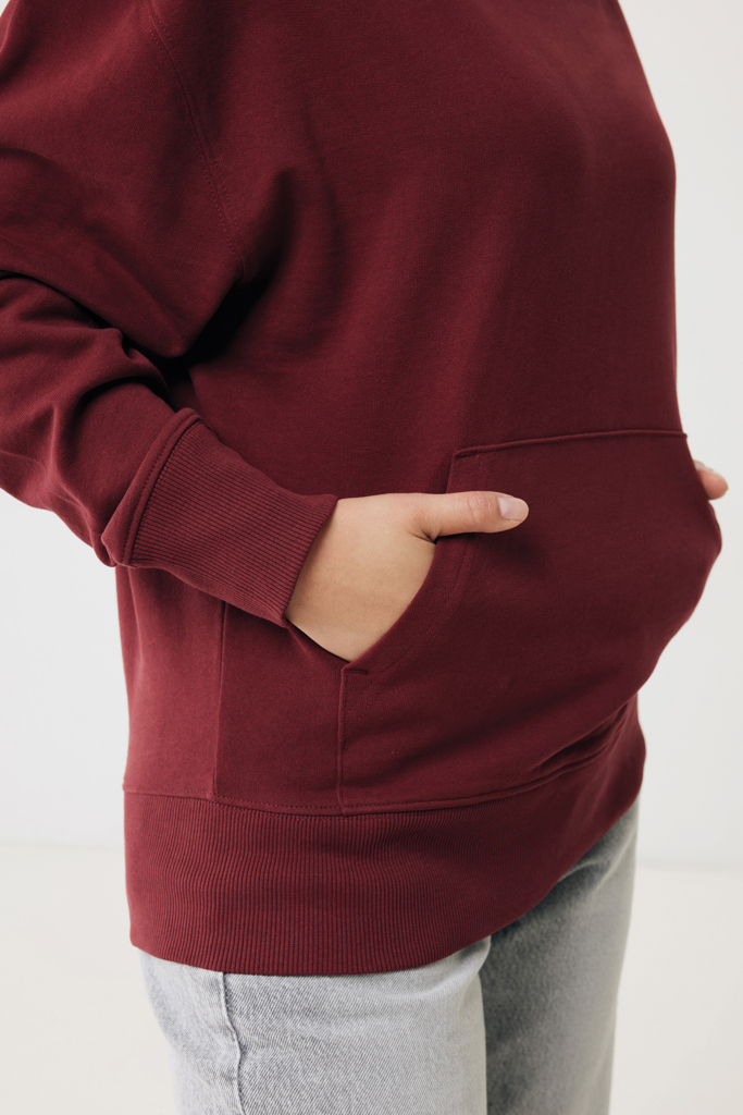 Sweat à capuche bordeaux avec poche kangourou