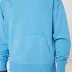 Sweat à capuche bleu clair uni