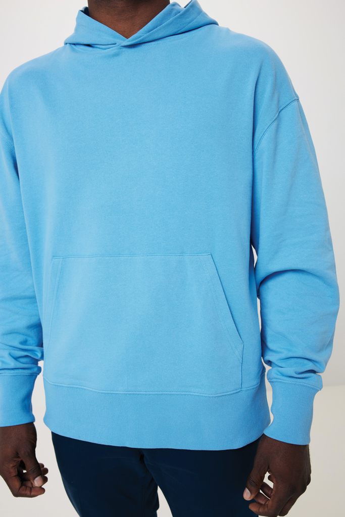 Sweat à capuche bleu clair uni
