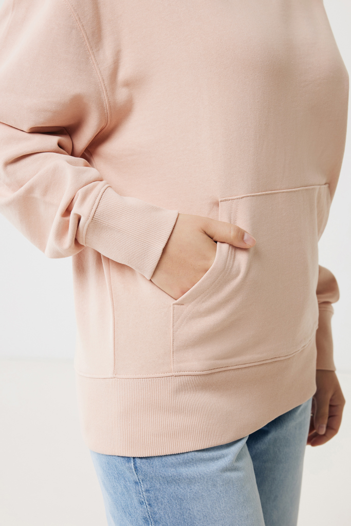 Sweat à capuche rose avec poche kangourou